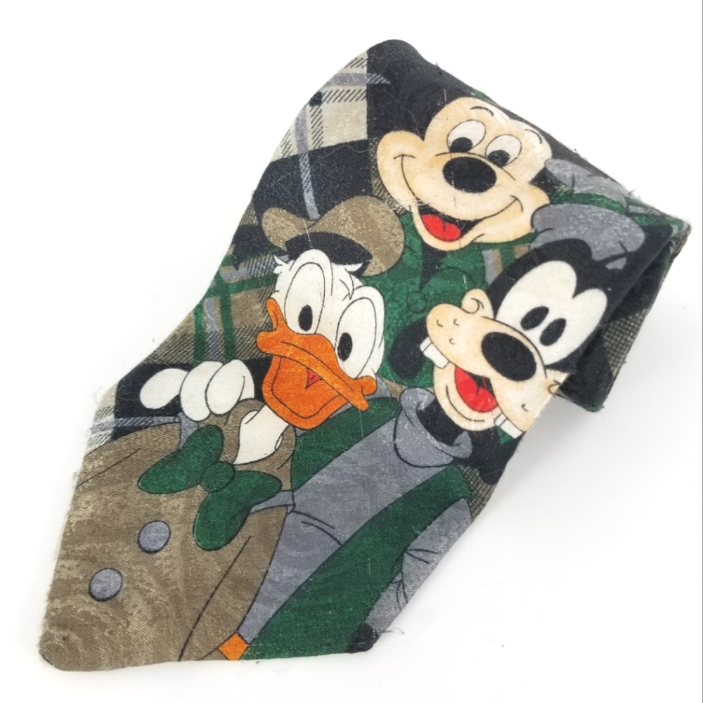 DISNEY MICKEY UNLIMITED | plaid tartan  novelty tie